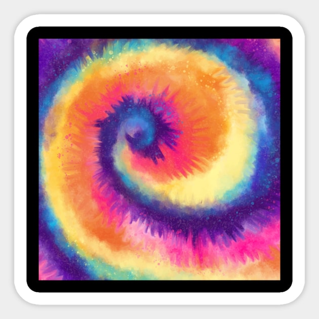 Tie Dye Pattern Design Sticker by aquariart